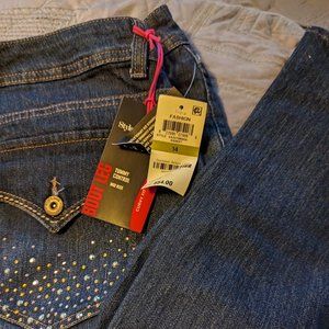 Style & Co Boot Leg Curvy Fit bedazzled pocket size 14 NWT